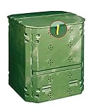 Juwel Ganzjahres-Komposter BIO 400 (Nutzinhalt 400 l, für Garten- / Küchenabfälle, Gartenkomposter mit Befüllklappe mit Windsicherung, UV- /witterungsbeständig, Behälter aus Recyclingkunststoff) 20161