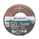 Gardena Premium SuperFLEX Schlauch 13 mm (1/2 Zoll), 50 m: Gartenschlauch mit Power-Grip-Profil, 35 bar Berstdruck, hochflexibel, formstabil, UV-beständig (18099-20)