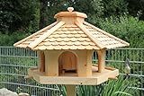garten-deko-fuchs XXL Premium (V52) Lärchenholz - Vogelhaus Vogelhäuser Vogelfutterhaus Vogelhäuschen-aus Holz- Lärche