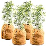 Royal Gardineer Kübelpflanzen-Sack: 4er-Set XL-Thermo-Topfschutz für Pflanzen, 70 x 65 cm (Blumen-Abdeckung)